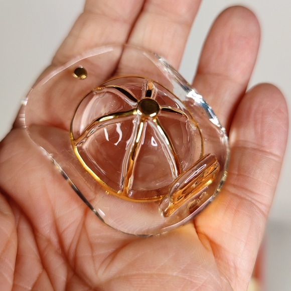 2" Glass Fireman Hat Bravery Thank You Token Padded Gift Box with Poem - Picture 5 of 7